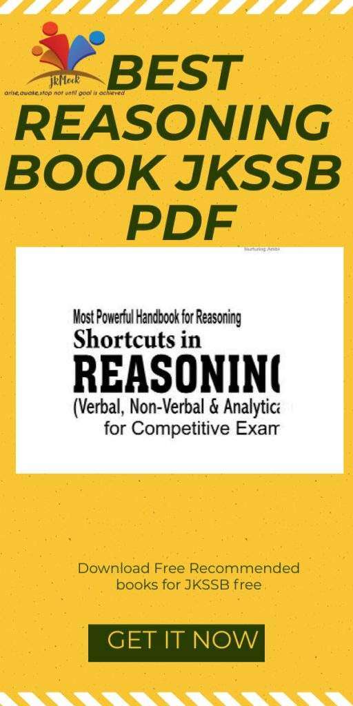 best reasoning book jkssb pdf