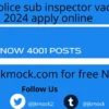 Delhi police sub inspector vacancy 2024 apply Now
